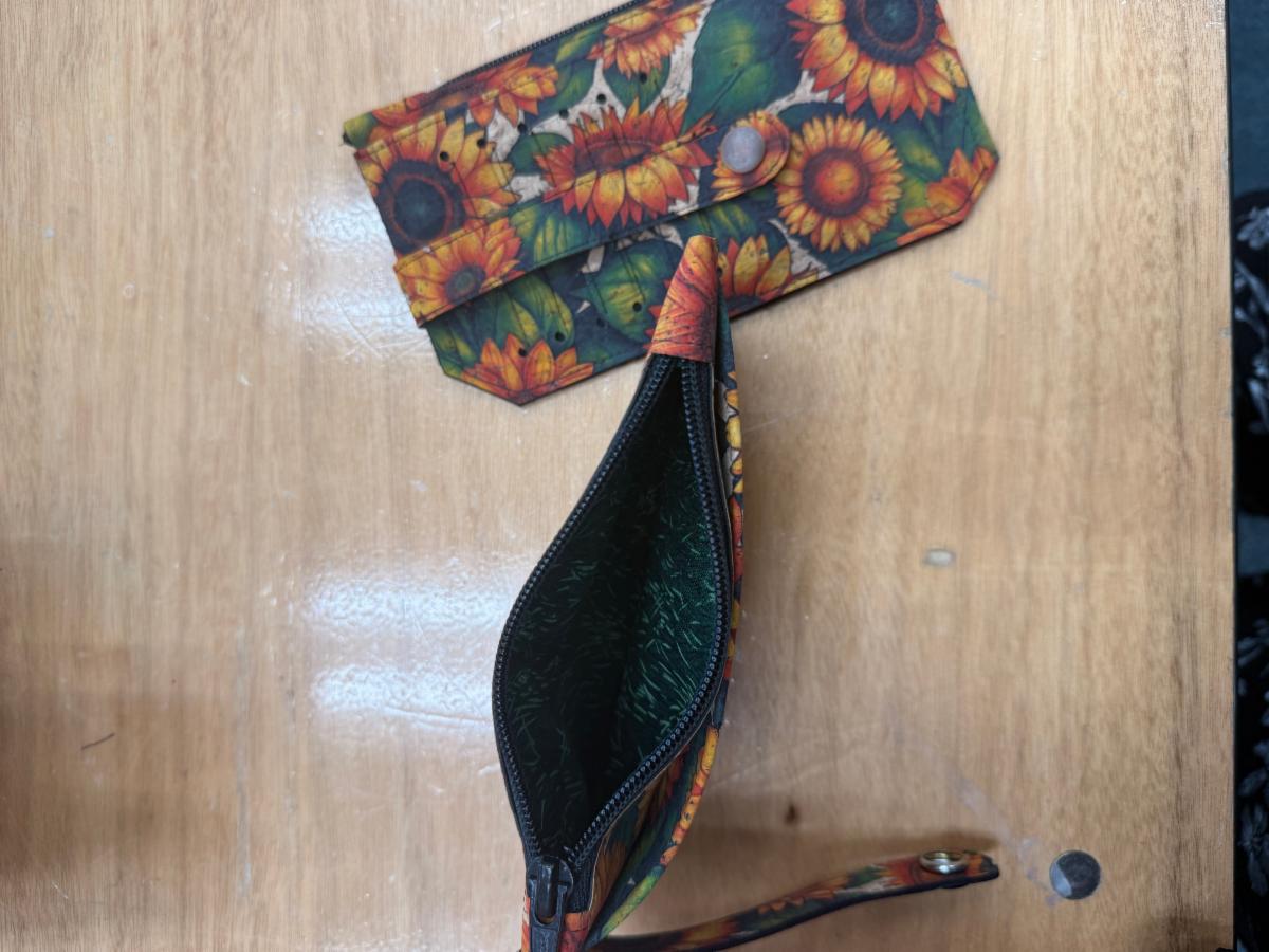 Slim Summer Cork Wallet with Brenda